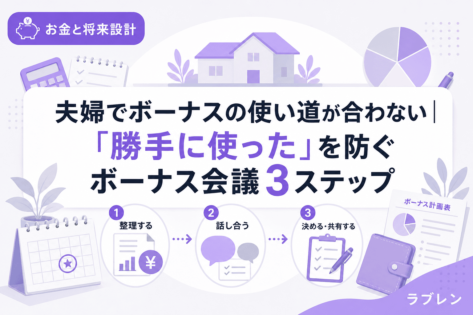 夫婦でボーナスの使い道が合わない|「勝手に使った」を防ぐボーナス会議3ステップ