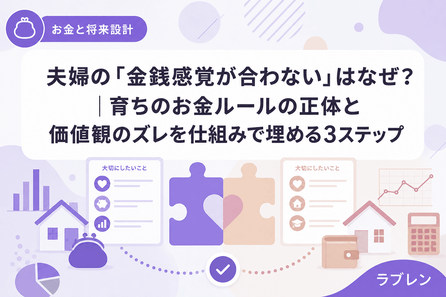 夫婦の「金銭感覚が合わない」はなぜ?|育ちのお金ルールの正体と価値観のズレを仕組みで埋める3ステップ