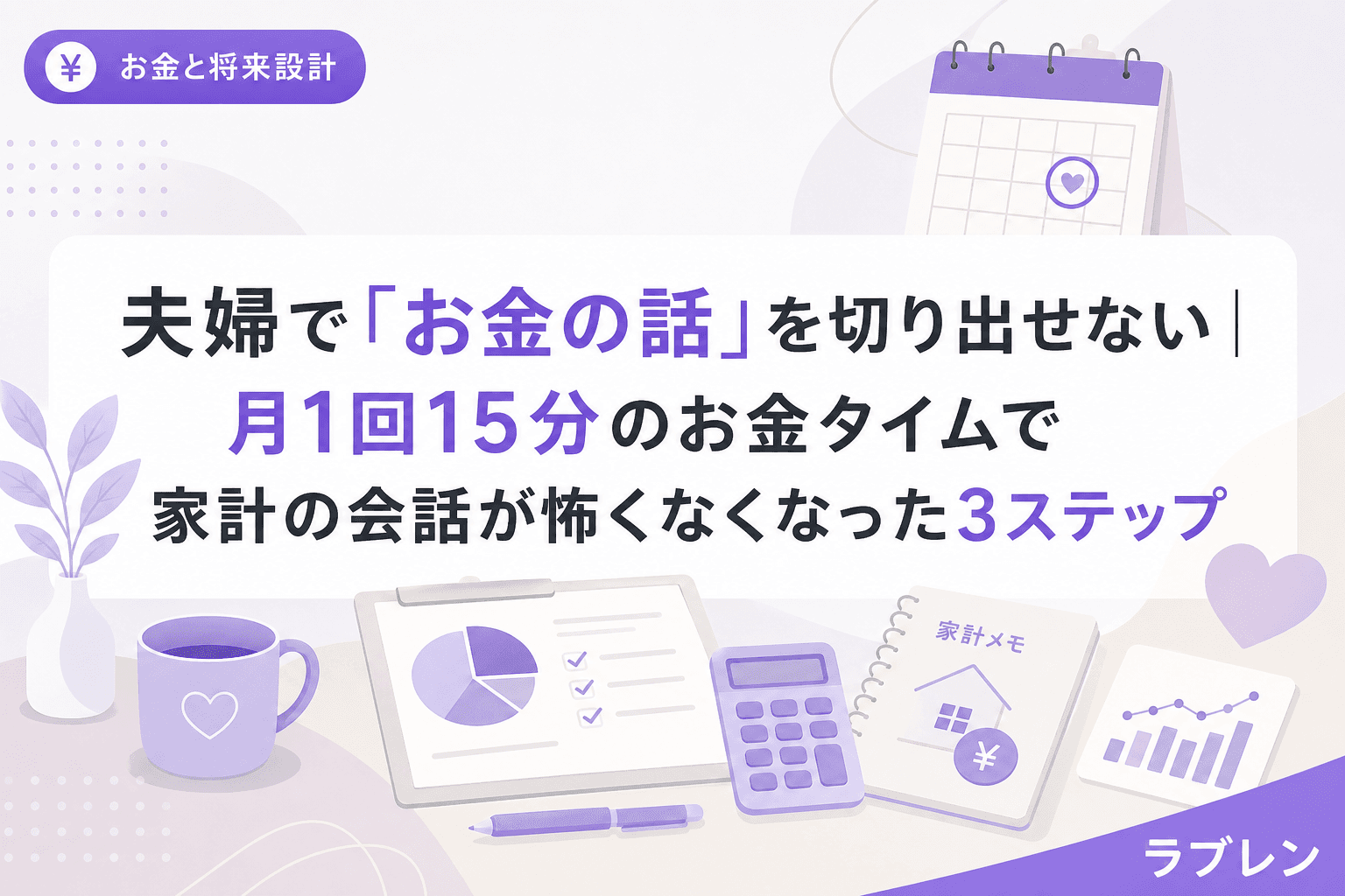 夫婦で「お金の話」を切り出せない|月1回15分のお金タイムで家計の会話が怖くなくなった3ステップ