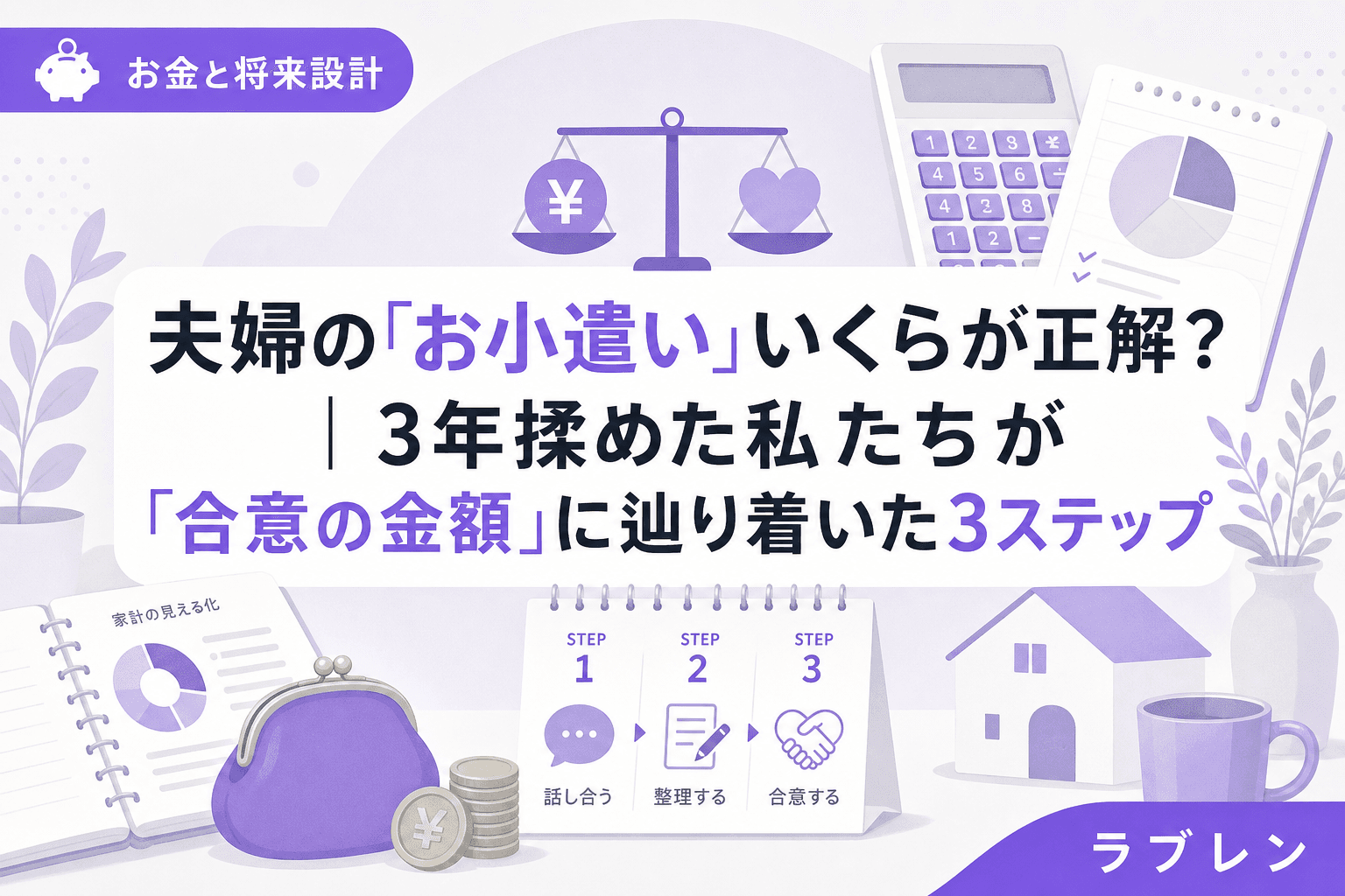夫婦の「お小遣い」いくらが正解?|3年揉めた私たちが「合意の金額」に辿り着いた3ステップ
