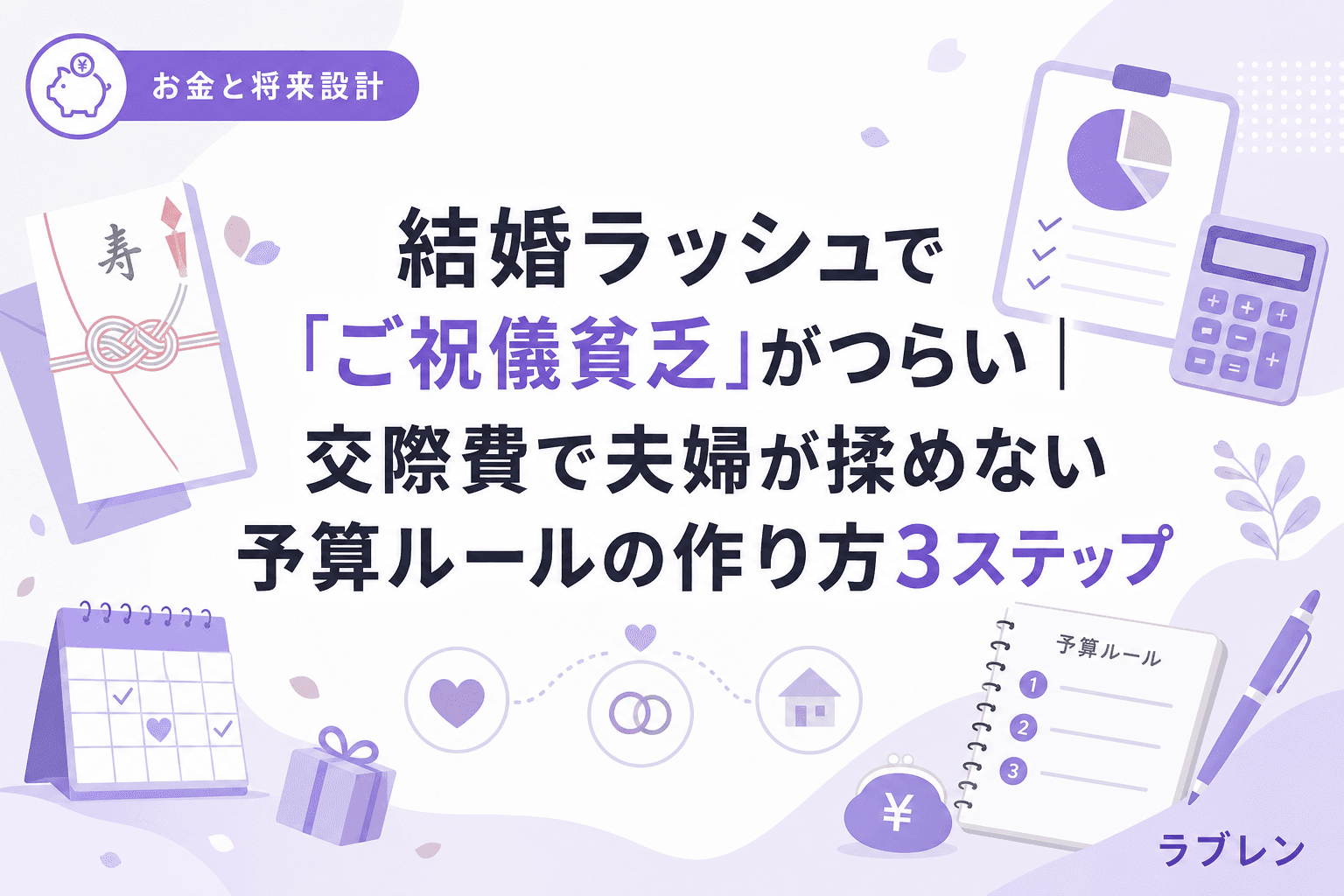 結婚ラッシュで「ご祝儀貧乏」がつらい|交際費で夫婦が揉めない予算ルールの作り方3ステップ