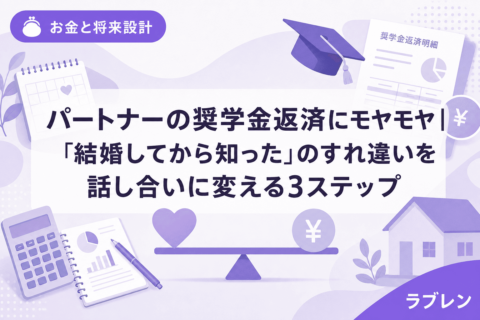 パートナーの奨学金返済にモヤモヤ|「結婚してから知った」のすれ違いを話し合いに変える3ステップ