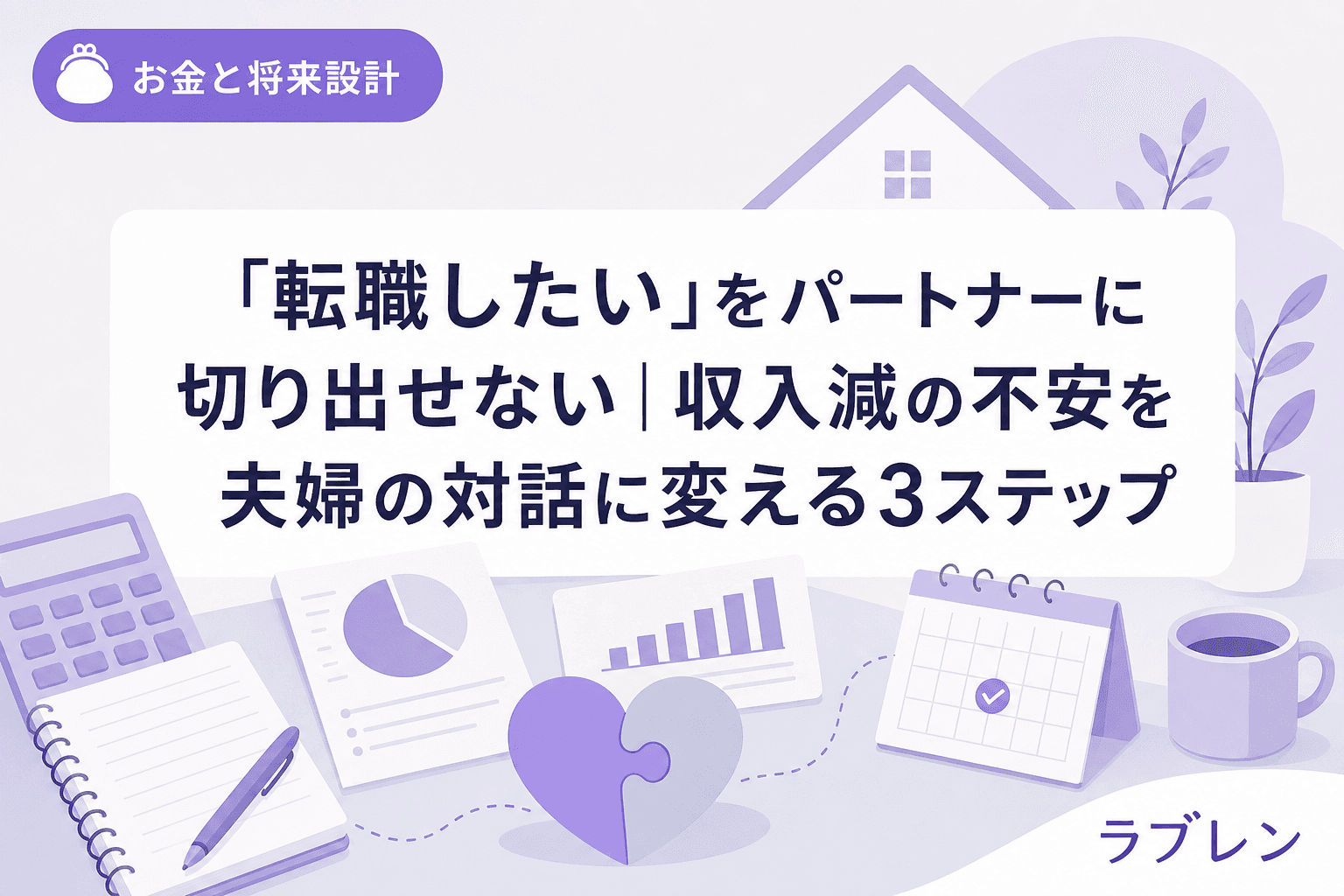 「転職したい」をパートナーに切り出せない|収入減の不安を夫婦の対話に変える3ステップ