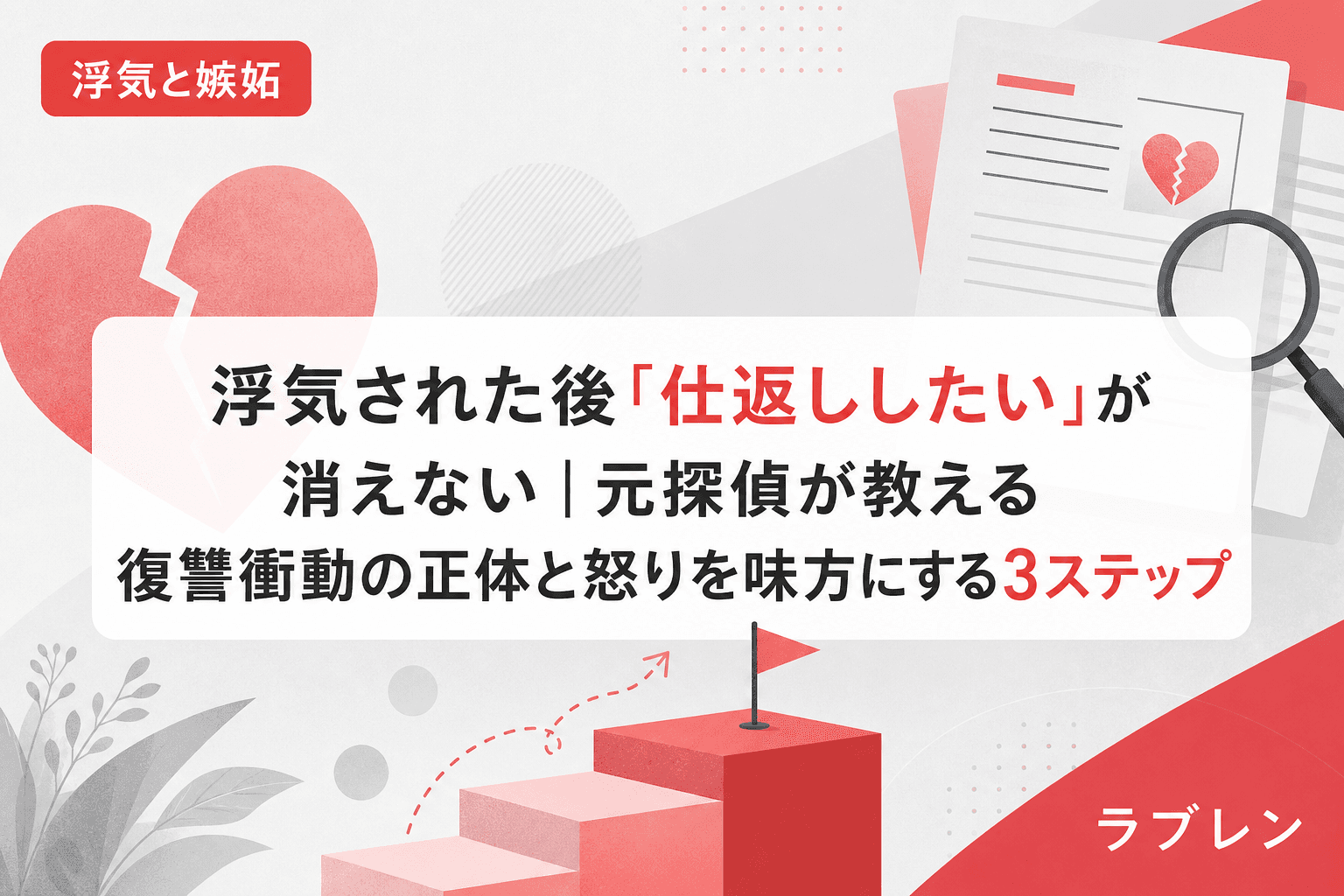 浮気された後「仕返ししたい」が消えない|元探偵が教える復讐衝動の正体と怒りを味方にする3ステップ
